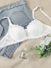 Floral Lace Solid Bra